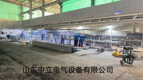 电缆桥架焊接加工区・山东中立电气实拍